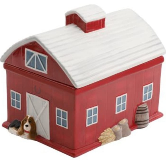 New Pioneer Woman Red Barn Cookie Jar - Picture 6 of 6